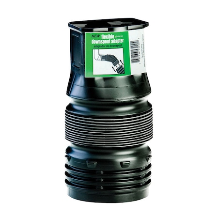 Flex-Drain Flex-Drain Press X 4 in. D Press Polypropylene 8 in. Downspout Adapter 1 pk ADP53202